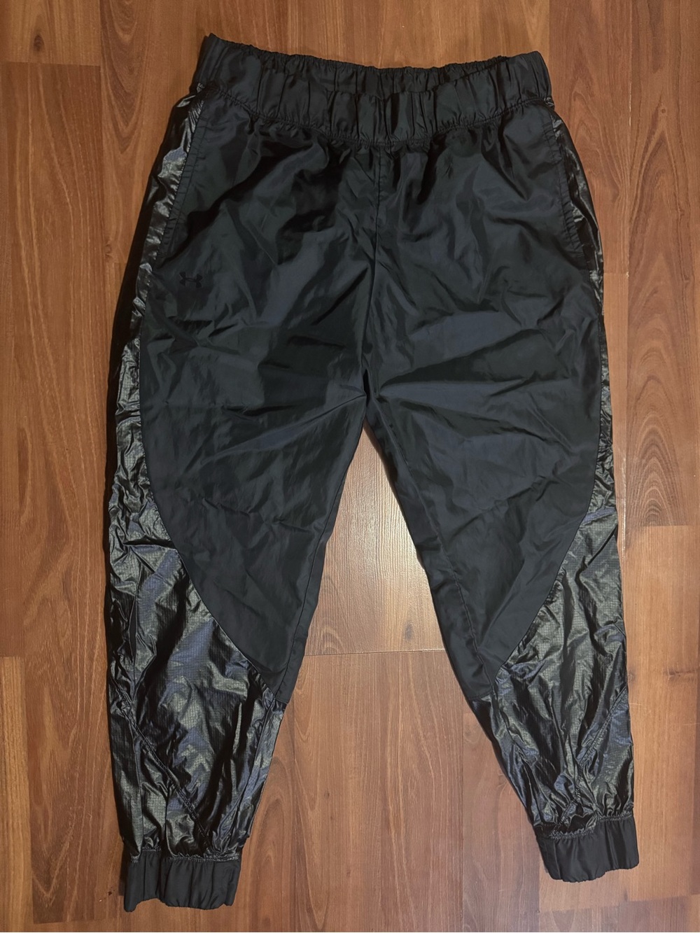 Black Athletic Windbreaker Loose fit Pants